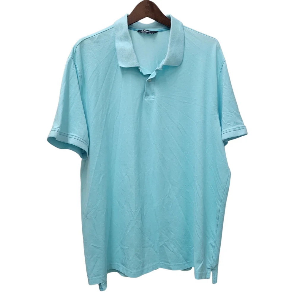 Pique Polo Stretch Cotton Polo Short Sleeves Shirt Men's XXL Excellent Condition